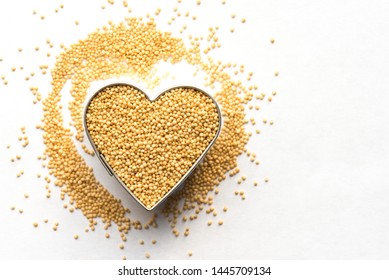 Amaranth Grain In A Heart Shape