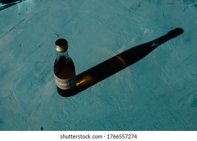 Amaretto Bottle With Lights And Shadows