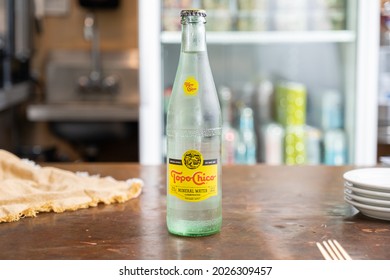 Amarillo, Texas USA - August 15 2021: Topo Chico Shortage In America