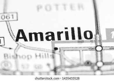 Amarillo. Texas. USA On A Map