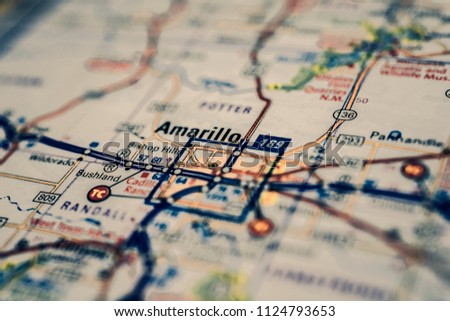 Amarillo, USA map background