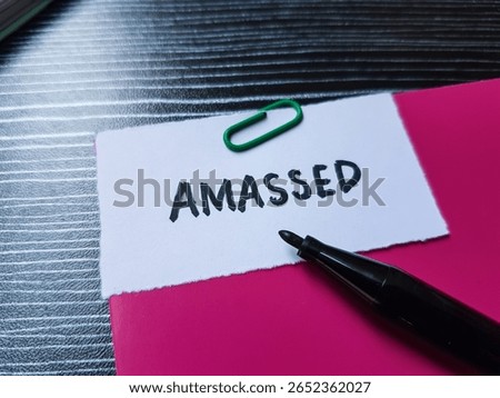 Amassed writting on table background.
