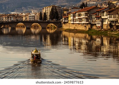 Amasya Turkey 2023 Amasya is a city in northern Turkey . Amasya it is located inside the Black Sea Region.City is known as Ottoman's prince city. Amasya landscape beautiful river with clouds Clock Tow - Powered by Shutterstock