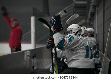 Amateur Hockey Team Watch Game Stock Photo (Edit Now) 104
