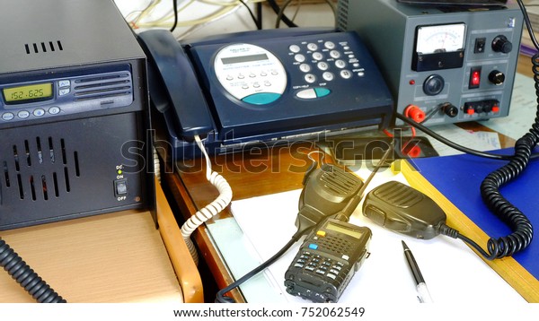 Amateur Radio Station Closeup Equipment Radio Stock Photo