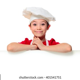 Amazed Chef Boy Isolated On White Background