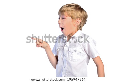 Similar – Image, Stock Photo surprised boy with a blackboard