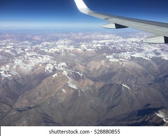 Amazing Aerial View Of Atacama Desert From Airplane In Chile