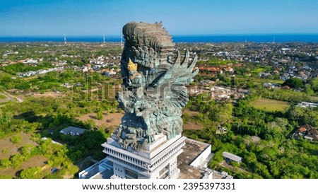 Amazing aerial view of Patung Garuda Wisnu Kencana in Bali, Indonesia