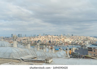 Amazing Ariel View Of Istanbul Cityscape