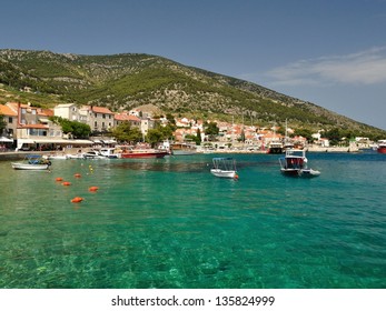 Amazing beach in Bol on island Brac in the Split-Dalmatia County of Croatia