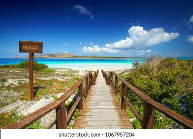amazing beach La Pelosa Stintino, Sardinia island, sunny spring day - Powered by Shutterstock