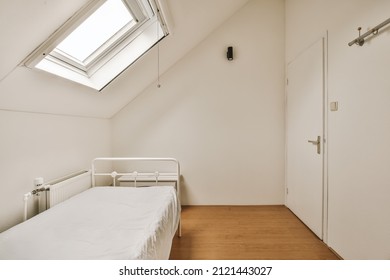 Amazing Bedroom With A Soft Bed With Parquet Floor