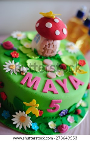 Amazing Birthday Cake Fine Details Fairy Stock Photo Edit Now