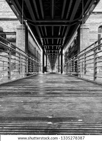 Similar – Speicherstadt Fußgängerbrücke