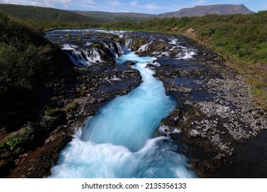 The amazing Bruarfoss Waterfall in Iceland