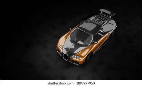 Increíble Bugatti Veyron desde la vista superior