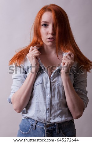 Busty redhead touching words Busty redhead