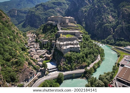 Amazing castles of Valle d'Aosta- Bard fortress, north Italy