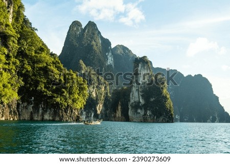 Amazing Cliffs of Khao Sok National Park, Cheow Lan Lake, Khao Sok National Park, Surat Thani, Thailand