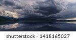Amazing cloud over the mountains. dramatic storm over the lake and mountains. Adventure for hiking, climbing and other outdoor sports