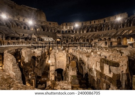 Similar – Image, Stock Photo Illuminated Colosseum at night, long exposure.