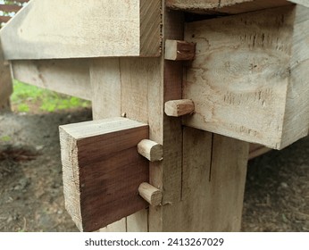 Amazing cutting Wood, Wooden nails, wooden building corners, gazebos 