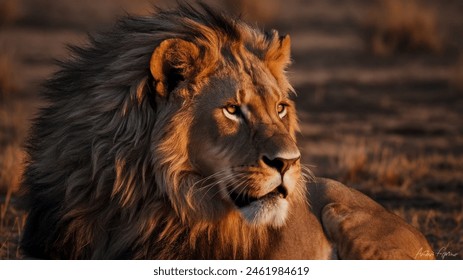 Amazing and dangerous image of lion