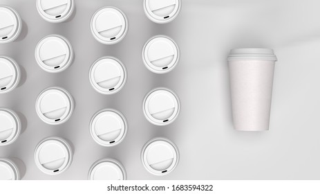 Amazing Delivery Coffee Cup Mockup Studio Elegant Scene Generator With Plant 