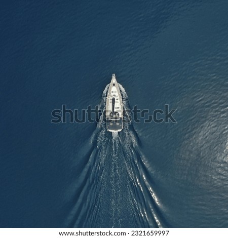 amazing drone shot yacht sailing 