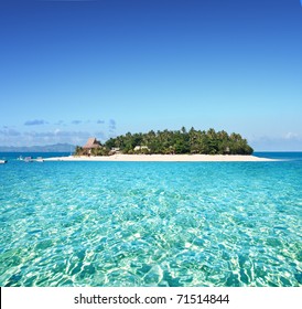 Amazing Fiji island and clear sea