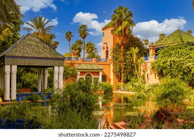amazing garden in the historic city of marrakech