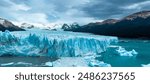 Amazing Glacier Perito Moreno in the National park Los Glaciares. El Calafate, Patagonia Argentina