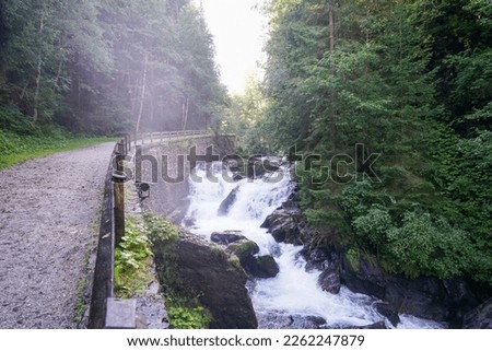 Amazing hiking path near Talbach creek in Schladming, Styria, Austria