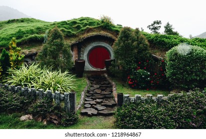 It's Amazing Hobbit House In Rainy Day