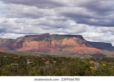 Amazing landscape of array of red sandstone formations in Sedona.