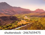 The amazing landscape of the Big Bend Ranch State Park and the Rio Grande River, Texas