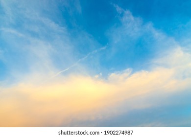 Amazing landscape blue sky background