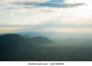 Amazing Landscape, Pha Mor E-Dang, Ampoe Kantaralak, Sisaket. The Dângrêk Mountain Chain, Which Forms The Border With Cambodia