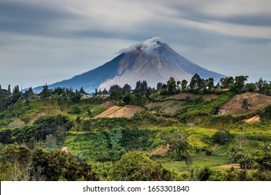 Amazing Landscape Under Sinabung Volcano, North Sumatra, Indonesia