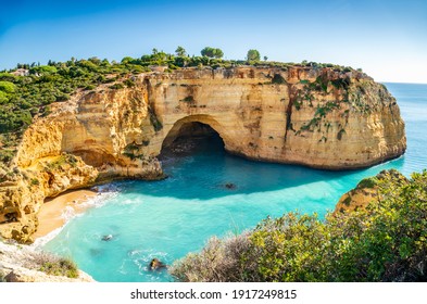 Amazing landscape of Vale Covo Beach, Algarve, Portugal, Europe - Shutterstock ID 1917249815