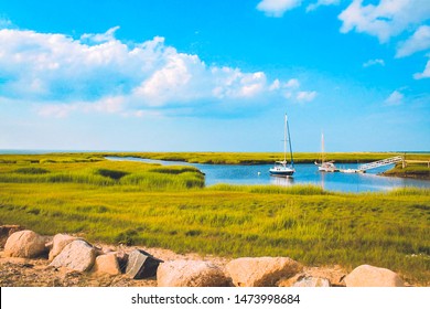 Amazing Landscape View Of The Coast In Cape Cod, Massachusetts.