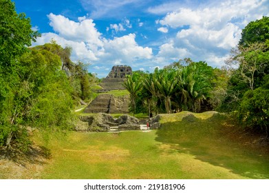 Amazing Landscape Of Xunantunich Maya Site Ruins In Belize Caribbean