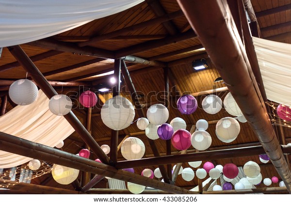 Amazing Luxury Decorated Place Ceiling Wedding Stock Photo Edit