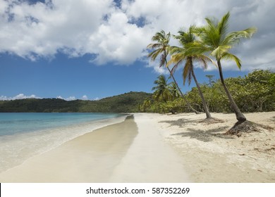 The amazing Magens bay beach in St. Thomas US virgin islands in the Caribbean sea