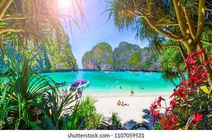 Amazing Maya beach on Phi Phi Islands, Thailand
