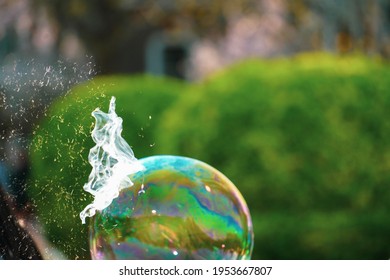 Amazing Moment Of A Breaking Bubble