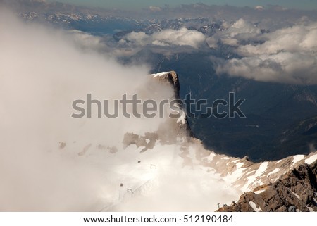 Amazing mountain views from Zugspitze, Germany