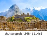 Amazing mystical sunrise on Machu Picchu, Peru