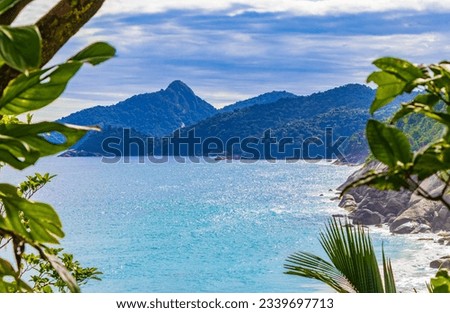 Amazing natural view at Praia de Lopes Mendes beach on the big tropical island Ilha Grande in Angra dos Reis Rio de Janeiro Brazil.